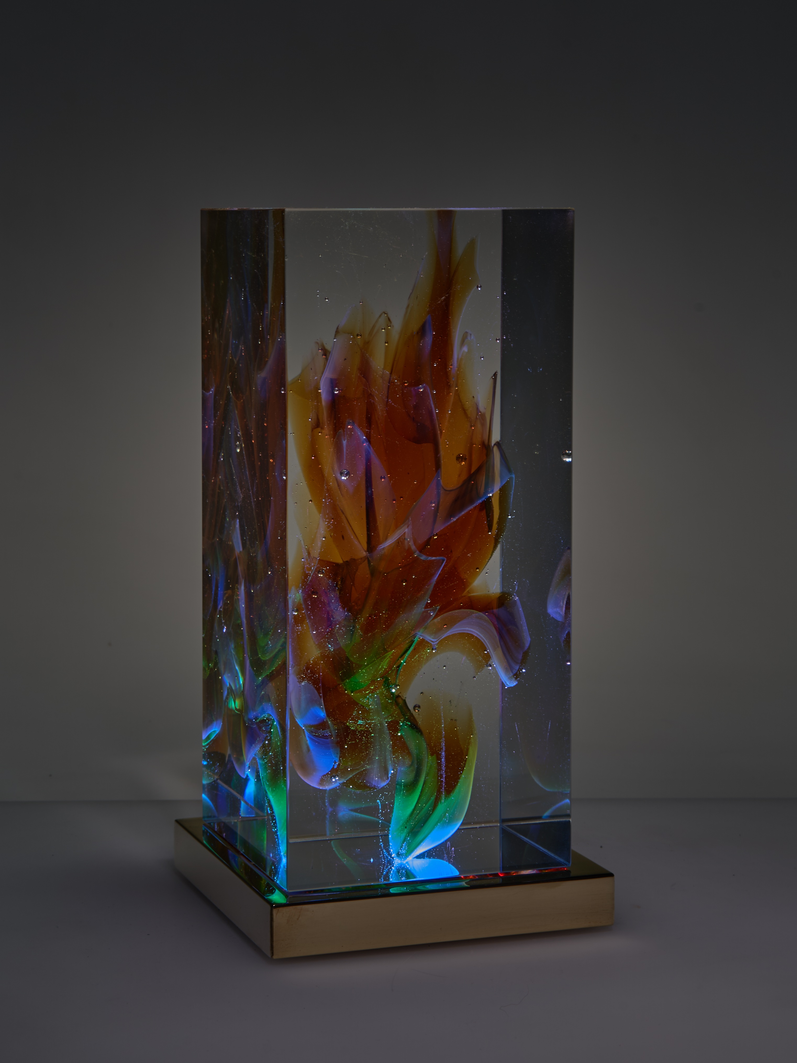 1.0QH 25 – kiln-cast optical glass sculpture, Christian Schneider-Moll